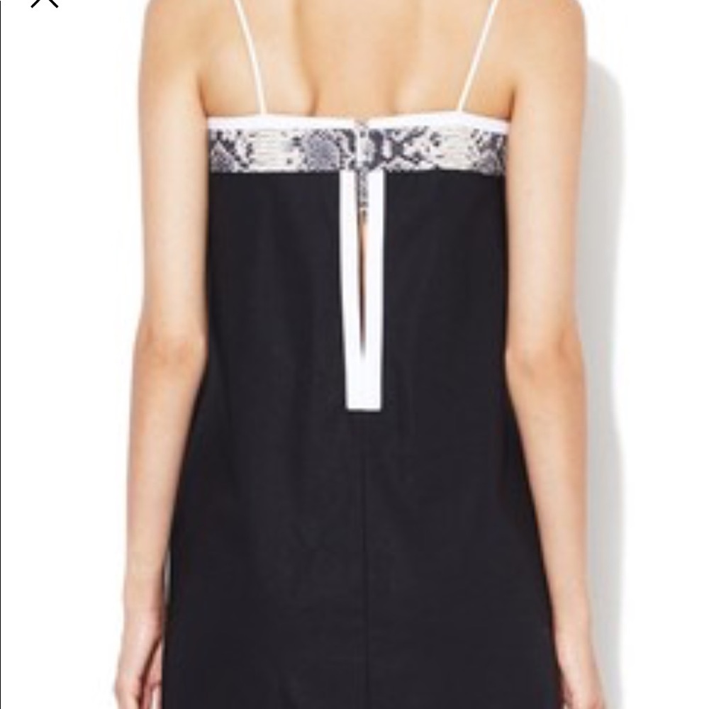 Helmut Lang Poplin Short Shift Dress Python Trim - image 2